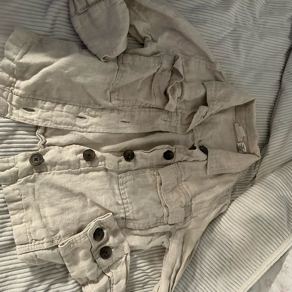 Beige Button-Up Jacket